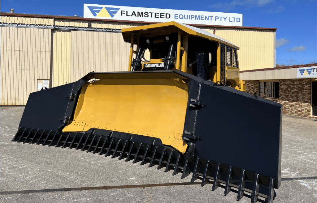 Custom Built Stick Rakes and Attachments for Caterpillar, Hitachi and
